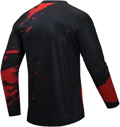 Vista 128 de Hotlion Camiseta de ciclismo para hombre, manga larga, MTB Motocross, ropa de carreras todoterreno