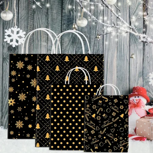 Vista 7 de MIAHART Juego de 45 hojas de papel con patrón de Feliz Navidad, 10 diseños, papel decorativo festivo para manualidades de doble cara para hacer