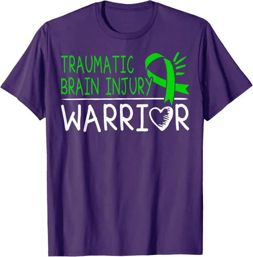 Vista 56 de Camiseta de lesión intracraneal - Camiseta de conciencia TBI, Negro, S