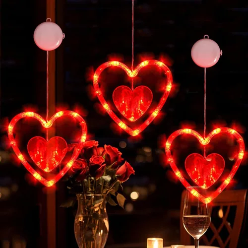 Vista 11 de Red White and Blue Lights,3Pack 4th of July Decorations Iron Framed Hanging Patriotic Star Lights 145LED USB Operated Indoor Window Light for Fourth