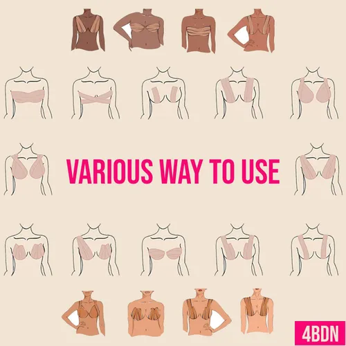 Vista 3 de Breast Lift Tape for Lift Fashion Bra Alternative of Breasts Achieve Lift and Push up in All Fabric