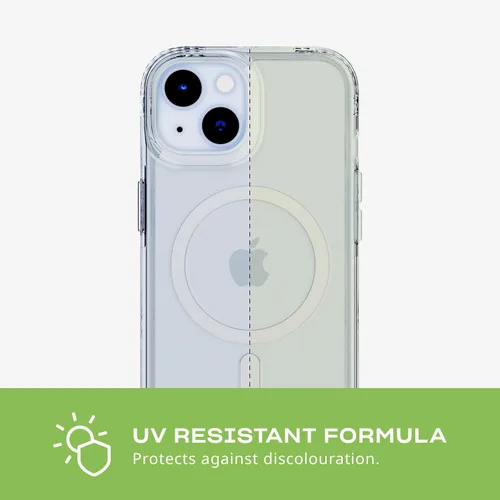 Vista 8 de Tech21 Evo - Funda transparente para iPhone 16e y 15, compatible con MagSafe, funda de protección contra impactos, transparente