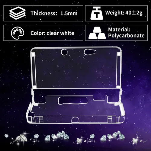 Vista 4 de OSTENT Hard Crystal Case Clear Skin Cover Shell for Nintendo 3DS