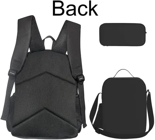 Vista 7 de Bulopur Soccer Love - Juego de mochila personalizada con nombre y número para niños y niñas, 3 unidades, bolsa de almuerzo, estuche de lápices a