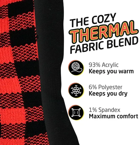 Vista 2 de HOT FEET Calcetines térmicos para mujer, calcetines térmicos para clima frío, gruesos y cálidos, para senderismo, calcetines aislados, tallas