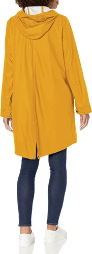 Vista 2 de Levi's Chaqueta ligera de goma sintética para mujer con cola de pez para lluvia Anorak, Rojo