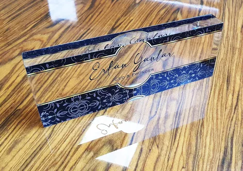 Vista 3 de Placa de nombre para escritorio de oficina, placa de escritorio personalizada, placa de oficina, flor, oficina, accesorios de escritorio, placa