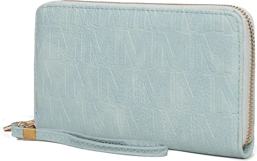 Vista 70 de MKF Collection Mia K - Cartera de pulsera para mujer, pequeña cartera de cuero vegano para tarjetas de crédito con cremallera y bolsillo