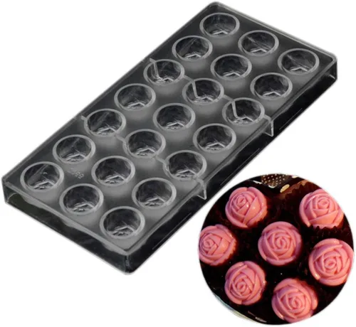 Vista 26 de Grainrain molde de chocolate de policarbonato, molde de barra de chocolate de policarbonato en forma de corazón, regalo para el día de San Valentín 1
