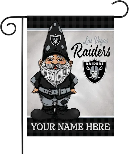 Vista 24 de Rico Industries Bandera de jardín personalizada de gnomo de fútbol de la NFL