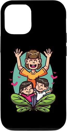 Vista 26 de iPhone 16 Cartoon Children Playing Design For Kids And Family Case
