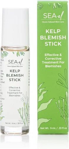 Vista 6 de Sea El Kelp Blemish Stick - Tratamiento de puntos negros y acné, aceite de romero y árbol de té, suero y tónico para la piel para mujeres y hombres