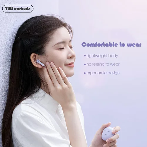 Vista 8 de Auriculares True Wireless Bluetooth 5.3 con micrófono para hacer ejercicio, cancelación de ruido, auriculares Blue Tooth, graves profundos, TWS