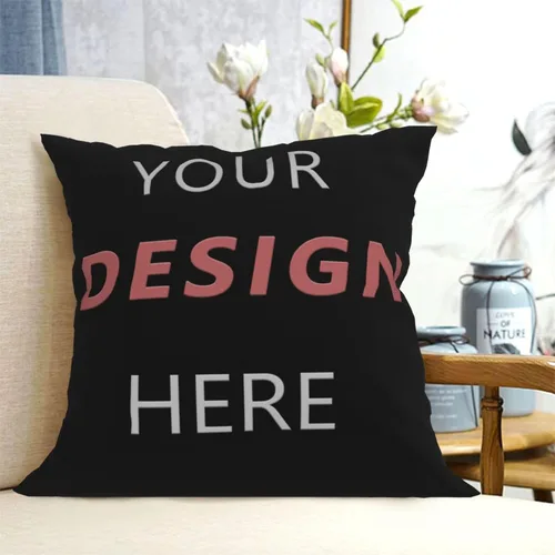 Vista 7 de Custom Pillow for Mother's Day Your Design Here Customized Pillow with Photo 12''x12'' Black