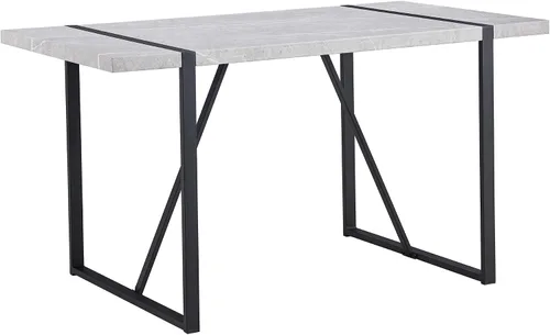 Vista 6 de 55 inch Kitchen Table for 4 People, Rectangular Dinner Table Easy Assembly, (Gray)(ONLY Table) UA736