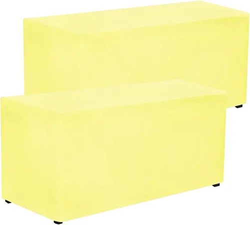 Vista 13 de PLOYMONO - Juego de 2 manteles ajustables, mantel de longitud hasta el suelo para mesa rectangular de 4 pies (122x61 cm) de poliéster, ideal