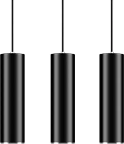 Vista 2 de GU10 Dia 6CM L 20CM Anillo de Plata Moderno Tubo Cilíndrico LED Lámpara Lámpara Colgante Focos para Cocina Isla Comedor Tienda Bar Counter