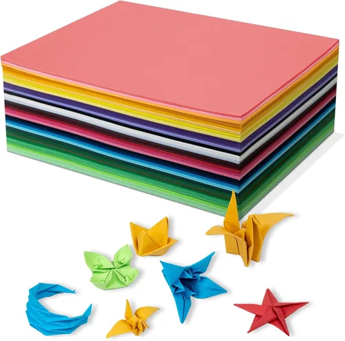 Vista 8 de Oleitodh Cartulina de colores a granel 150 hojas, 30 colores surtidos, papel de cartulina de 12 x 12 pulgadas, 180 GSM, perfecto para Cricut