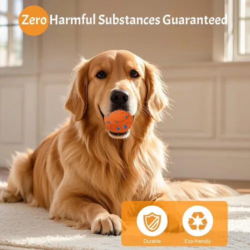 Vista 4 de Pelotas para perros: pelota interactiva para perros, juguete para perros con movimiento automático y rebote, material E-TPU, IP54 impermeable