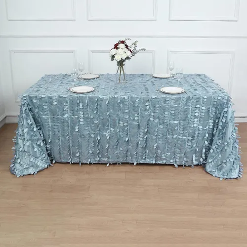 Vista 27 de TABLECLOTHSFACTORY - Mantel cuadrado de tela de tafetán de pétalos de hojas 3D de 54 pulgadas, color negro
