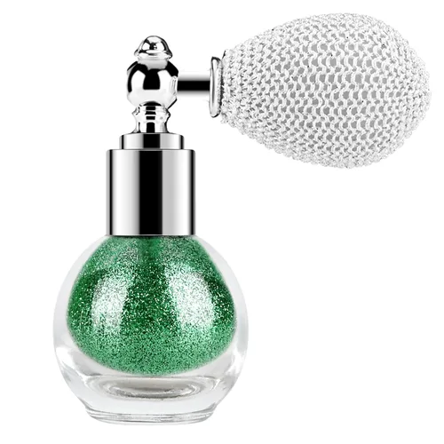Vista 10 de KYDA Spray en polvo iluminador, spray de purpurina de alto brillo, maquillaje en polvo brillante, para cosméticos con purpurina facial y corporal