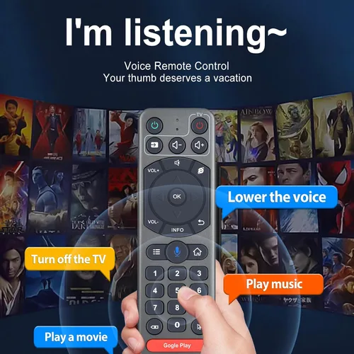Vista 3 de Nuevo control remoto de repuesto compatible con Svicloud 9P Box, Smart AI Voice Remote para Svi Cloud Svicloud 8P 8S 9P 9S