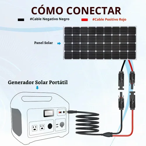 Vista 5 de ELECTOP Conector de panel solar a cable adaptador de CC de 0.315 in, enchufe de alimentación de CC de 6 pies con convertidor de 0.217 x 0.098 in