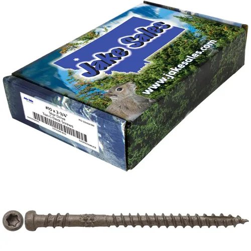 Vista 7 de Tornillo de madera compuesto gris castillo de 2-3/4 pulgadas, cabeza de accionamiento Torx/Star Drive Head - Recubierto Exterior - Compatible