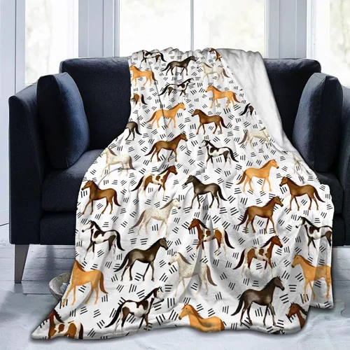 Vista 10 de Manta de cabra, regalos para niñas y niños, bonita manta colorida para sofá, manta de franela con animales, regalos de cumpleaños, 40 x 50 pulgadas