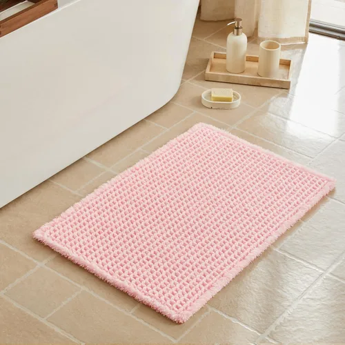 Vista 104 de Triohero Tapete de baño con diseño de gofre, tapete de baño pequeño y bohemio, antideslizante, lavable, ultra suave, súper absorbente, de secado