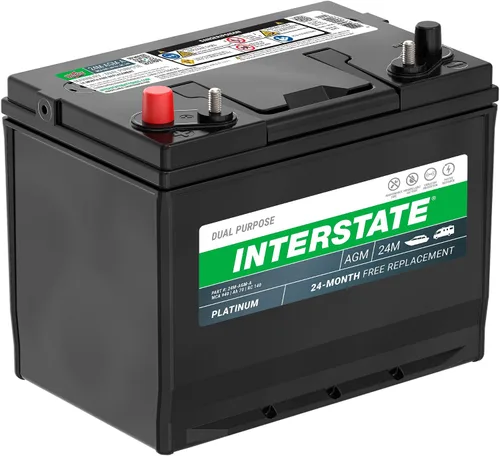 Vista 3 de Baterías interestatales Marine/RV Batería 12V 70Ah 750CCA Grupo 24 AGM