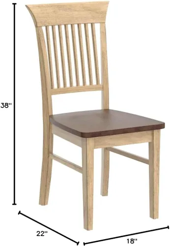 Vista 3 de Sunset Trading Brook Silla de comedor, pecana y trigo