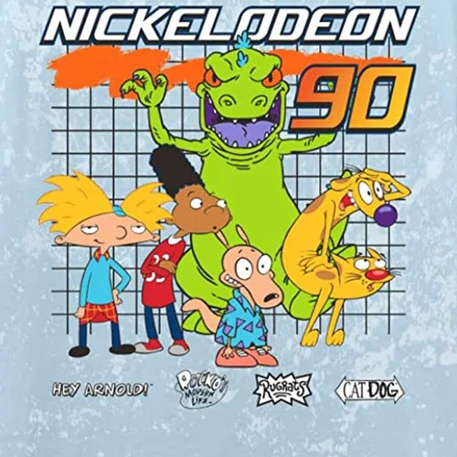 Vista 2 de Nickelodeon Camiseta clásica Rewind para hombre, Rugrats, Ren & Stimpy, and Hey Arnold Tie Dye