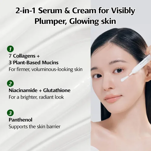 Vista 3 de Ampolla de crema de colágeno Mucin para la cara – Cuidado de la piel hidratante y reafirmante alimentado por colágeno, no graso, belleza coreana