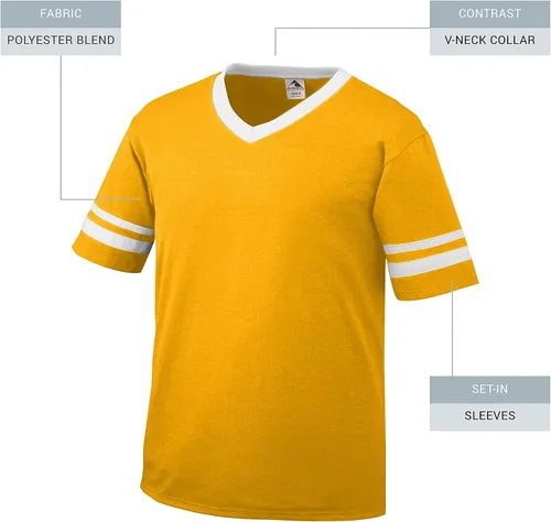 Vista 92 de Augusta Sportswear Jersey de rayas de manga para hombre