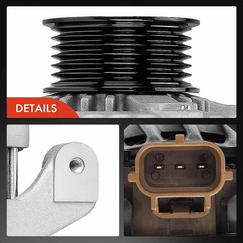 Vista 8 de A-Premium Alternador compatible con Ford F-150 F150 2009-2010 4.6L, 12V 135A polea de 6 ranuras en el sentido de las agujas del reloj, reemplazo #