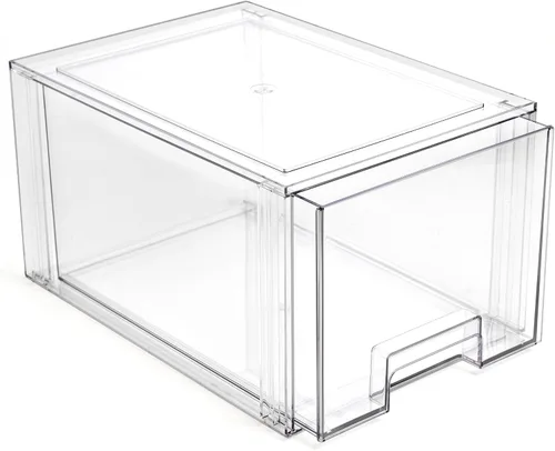 Vista 11 de BINO Cajones de almacenamiento apilables, pequeños - transparentes THE CRATE COLLECTION Contenedores de almacenamiento con cajones