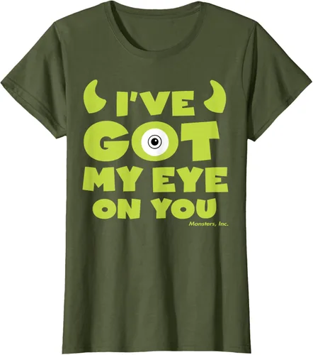 Vista 29 de Disney Pixar Monsters Inc Mike Wazowski Eye On You - Camiseta, Negro, S