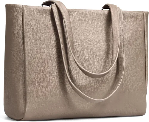 Vista 12 de befen Bolso Tote de Trabajo para Laptop de Cuero Genuino para Mujeres Damas Totes Bolsos de Hombro Carteras Bandolera Bolso de Mano