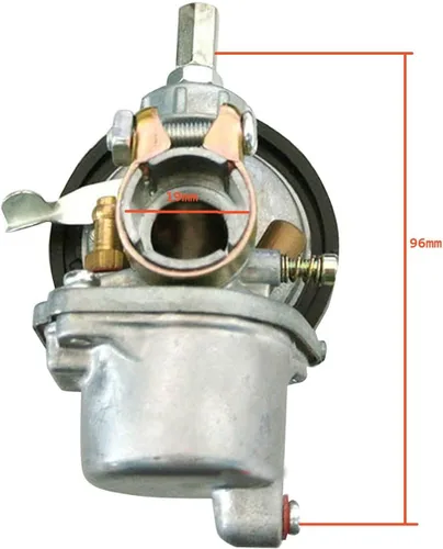 Vista 6 de Kit de Pistón de Cabeza Cilíndrica de 47mm (1.85in) con Carburador para Bicicleta Motorizada de 66cc 80cc, Motor de 2 Tiempos