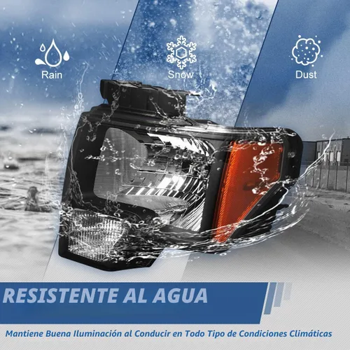 Vista 6 de Auto Dynasty Conjunto de faros delanteros compatible con Ford F150 2009, 2010, 2011, 2012, 2013, 2014, 12ª generación, repuesto de faros con luces