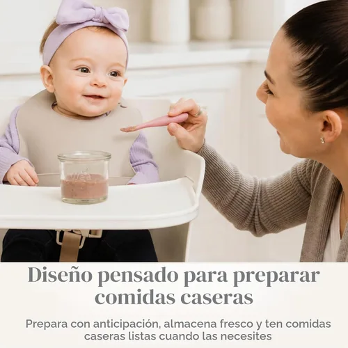 Vista 4 de WeeSprout Tarros de vidrio para almacenamiento de alimentos para bebés con tapas (4 onzas, juego de 12) para bocadillos, puré, recipientes pequeños