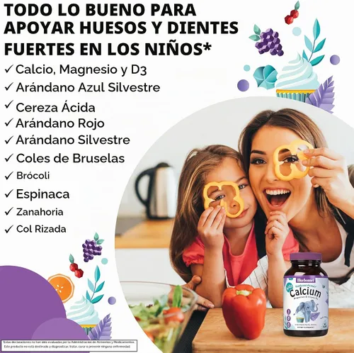 Vista 5 de Super Earth Rainforest Animalz: calcio, magnesio y vitamina D3, sabor vainilla natural, 90 masticables, 743715001961, 1, 1