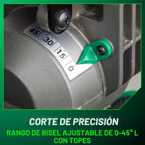 Vista 9 de Metabo HPT Sierra ingletadora compuesta de un solo bisel de 10 pulgadas, sierra de potencia de 15 amperios con línea de sombra de corte Xact