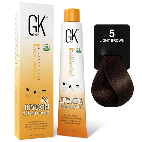 Vista 9 de GK HAIR Color Cream 10.0 Rubio platino más claro – 100% cobertura de canas Resultados semipermanentes, semipermanente o semipermanente 8–10 Vol