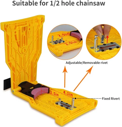 Vista 4 de SDMS Chainsaw Sharpener, Portable Chain Saw Blade Teeth Sharpener Work Sharp Fast-Sharpening Stone Grinder Tools Suitable for 14/16/18/20 Inch