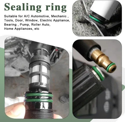 Vista 5 de Kit de 270 anillos tóricos, kit de juntas tóricas de CA automotriz, anillo de sello de compresor de aire acondicionado para automóvil, anillo
