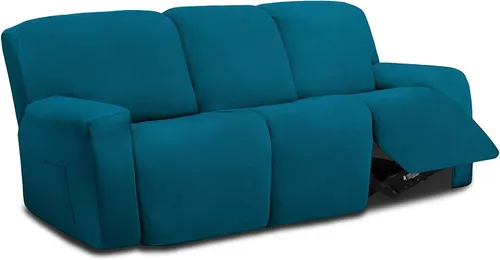 Vista 24 de Easy-Going - Funda elástica de microfibra para sofá reclinable seccional, suave vellón ajustable a tu sofá de 2 cuerpos, lavable, protector