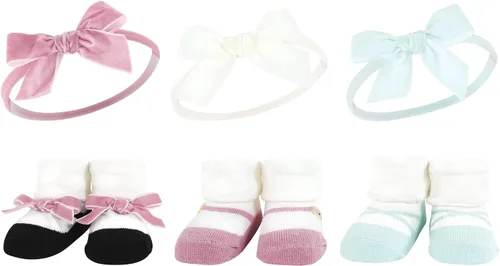 Vista 36 de Hudson Baby Conjunto de regalo de diadema y calcetines para niña