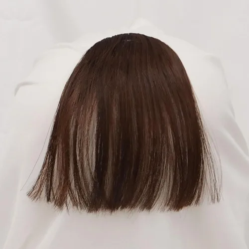 Vista 5 de Flequillo Clip de pelo sintético flequillo flequillo flequillo clip en extensiones de cabello en flecos frontal natural curvado plano limpio bang